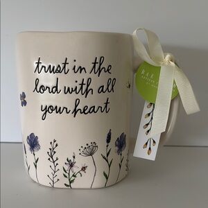Rae Dunn Floral Mug with Inspirational Quote